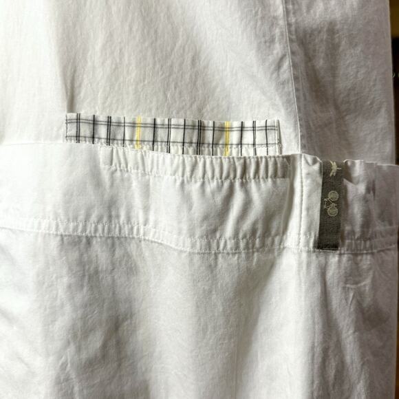 Nicobar Womens White Cotton Casual Midi Dress Small Apron Lagen Relaxed Utility - Picture 10 of 16